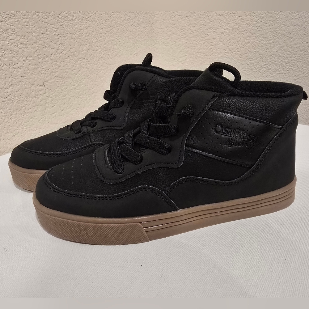 Oshkosh B'gosh Munir Little Boys Slip-on High Top Sneakers Size 3 Black-Tan
